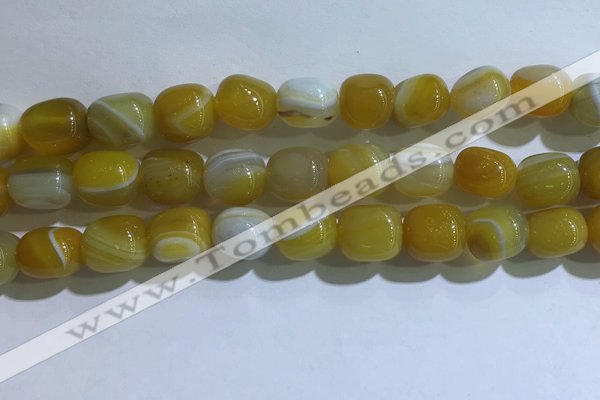 CNG8131 15.5 inches 8*12mm nuggets striped agate beads wholesale