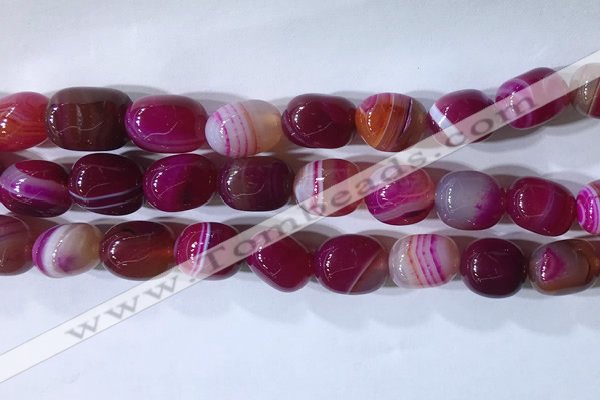 CNG8133 15.5 inches 8*12mm nuggets striped agate beads wholesale