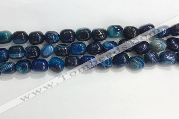 CNG8135 15.5 inches 8*12mm nuggets striped agate beads wholesale