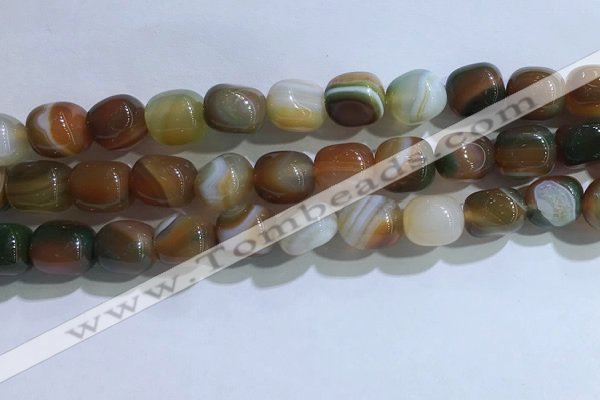 CNG8141 15.5 inches 8*12mm nuggets striped agate beads wholesale