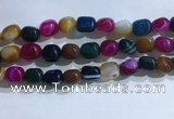 CNG8145 15.5 inches 8*12mm nuggets striped agate beads wholesale
