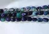 CNG8146 15.5 inches 8*12mm nuggets striped agate beads wholesale