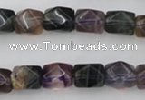 CNG818 15.5 inches 9*12mm faceted nuggets fluorite beads