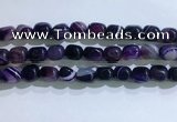 CNG8186 15.5 inches 10*14mm nuggets striped agate beads wholesale