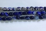 CNG8189 15.5 inches 10*14mm nuggets striped agate beads wholesale