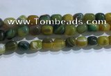 CNG8193 15.5 inches 10*14mm nuggets striped agate beads wholesale