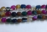 CNG8199 15.5 inches 10*14mm nuggets striped agate beads wholesale