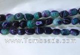 CNG8201 15.5 inches 10*14mm nuggets striped agate beads wholesale