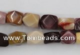 CNG823 15.5 inches 9*12mm faceted nuggets mookaite gemstone beads