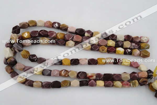 CNG823 15.5 inches 9*12mm faceted nuggets mookaite gemstone beads