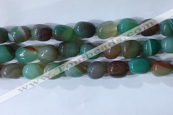 CNG8235 15.5 inches 12*16mm nuggets striped agate beads wholesale