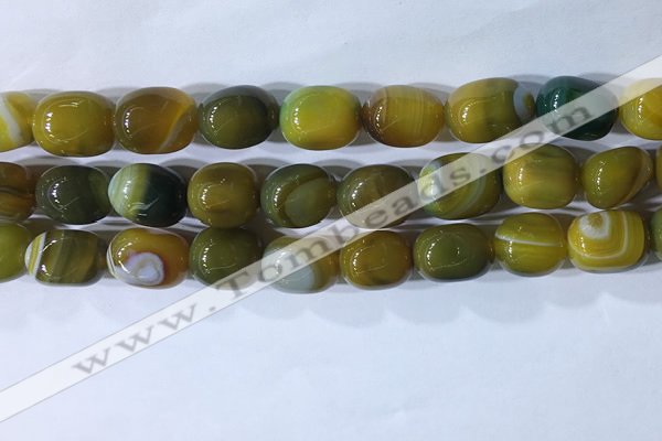 CNG8236 15.5 inches 12*16mm nuggets striped agate beads wholesale