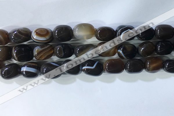 CNG8240 15.5 inches 12*16mm nuggets striped agate beads wholesale