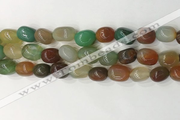 CNG8257 15.5 inches 13*18mm nuggets agate beads wholesale