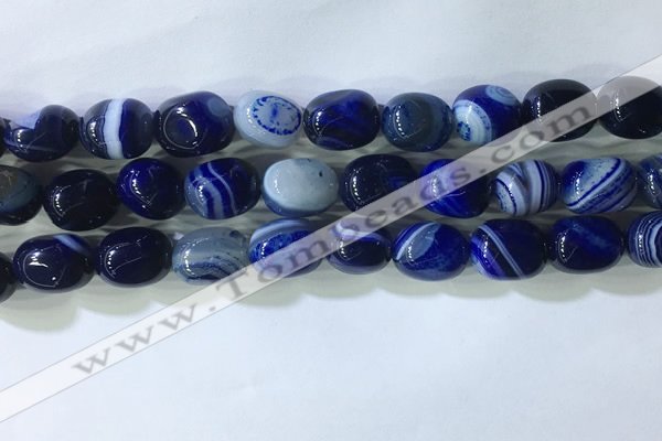 CNG8270 15.5 inches 13*18mm nuggets striped agate beads wholesale