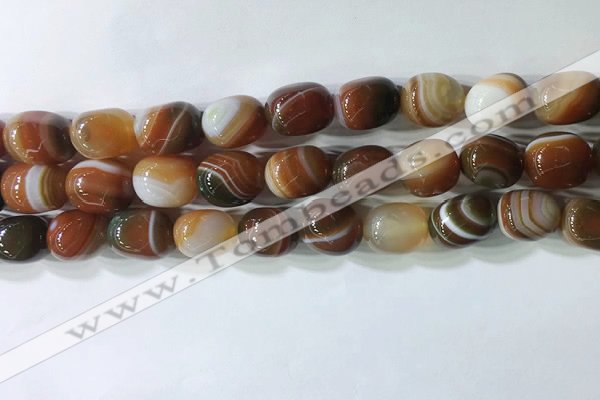 CNG8278 15.5 inches 13*18mm nuggets striped agate beads wholesale