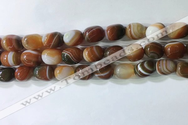 CNG8278 15.5 inches 13*18mm nuggets striped agate beads wholesale