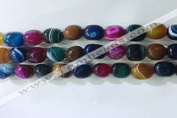 CNG8282 15.5 inches 13*18mm nuggets striped agate beads wholesale