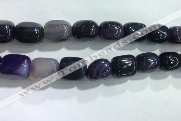 CNG8291 15.5 inches 15*20mm nuggets agate beads wholesale