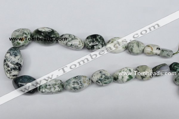 CNG83 15.5 inches 15*20mm - 20*35mm nuggets tree agate beads