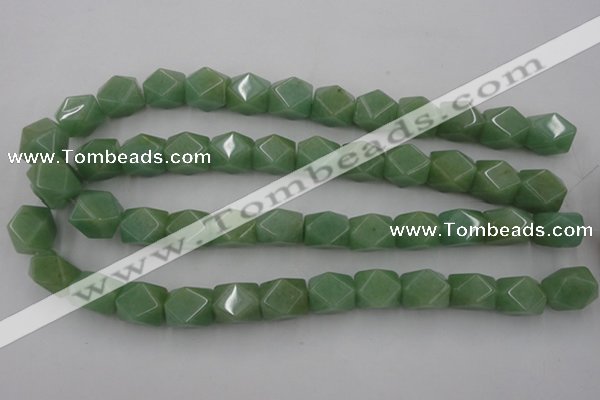 CNG830 15.5 inches 13*18mm faceted nuggets green aventurine beads