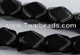 CNG836 15.5 inches 13*18mm faceted nuggets black obsidian beads