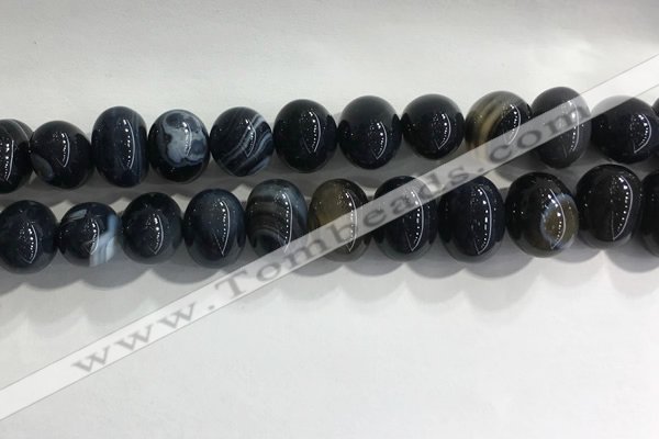 CNG8390 15.5 inches 12*16mm nuggets striped agate beads wholesale