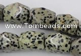 CNG841 15.5 inches 13*18mm faceted nuggets dalmatian jasper beads