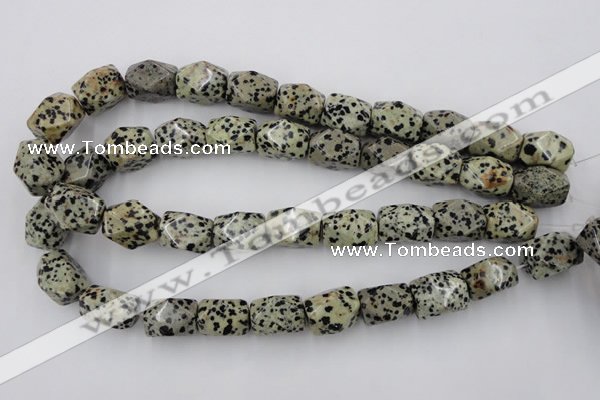 CNG841 15.5 inches 13*18mm faceted nuggets dalmatian jasper beads