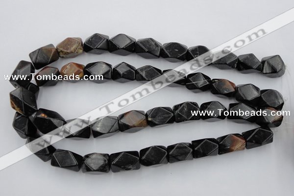 CNG843 15.5 inches 13*18mm faceted nuggets picasso jasper beads