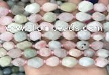 CNG8516 15.5 inches 8*12mm - 10*15mm faceted nuggets morganite beads