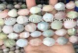 CNG8517 15.5 inches 13*17mm - 15*20mm faceted nuggets morganite beads