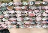 CNG8525 15.5 inches 7*10mm - 8*12mm faceted nuggets rhodochrosite beads