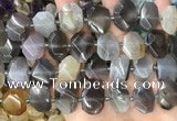 CNG8551 15.5 inches 13*18mm - 15*25mm faceted freeform grey agate beads