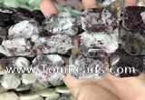 CNG8559 22*30mm - 25*35mm faceted freeform tourmaline beads