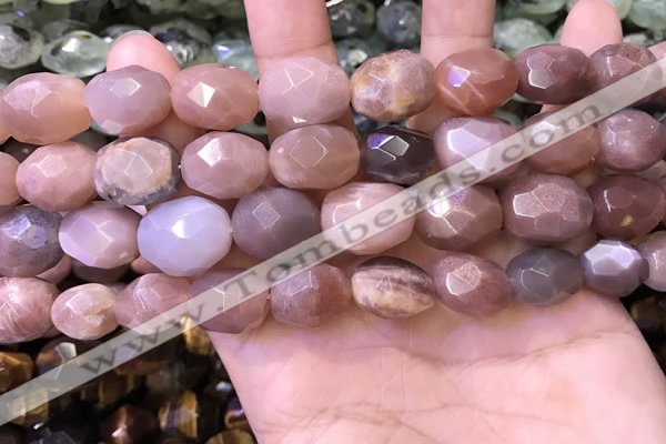 CNG8570 12*16mm - 15*20mm faceted nuggets moonstone beads