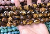 CNG8571 12*16mm - 15*20mm faceted nuggets yellow tiger eye beads