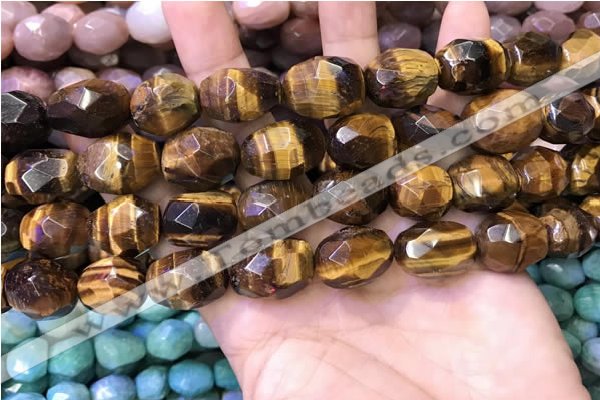 CNG8571 12*16mm - 15*20mm faceted nuggets yellow tiger eye beads