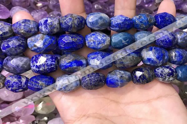 CNG8573 12*16mm - 15*20mm faceted nuggets lapis lazuli beads