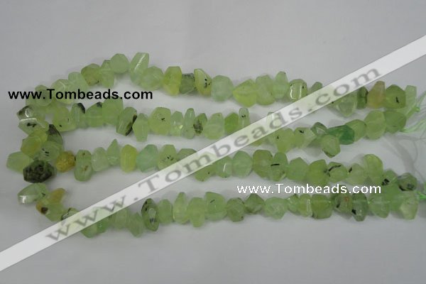 CNG858 15.5 inches 11*15mm faceted nuggets prehnite beads wholesale