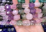 CNG8583 13*18mm - 15*20mm faceted nuggets mixed quartz beads