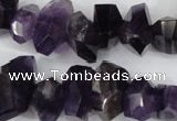 CNG859 15.5 inches 10*14mm – 12*20mm faceted nuggets amethyst beads