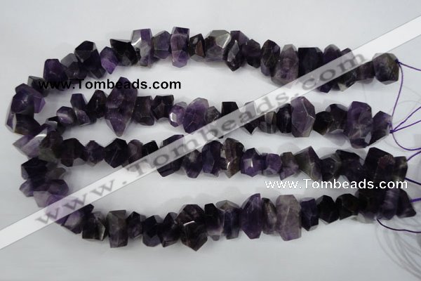 CNG859 15.5 inches 10*14mm – 12*20mm faceted nuggets amethyst beads