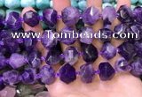 CNG8593 12*16mm - 13*18mm faceted nuggets amethyst beads