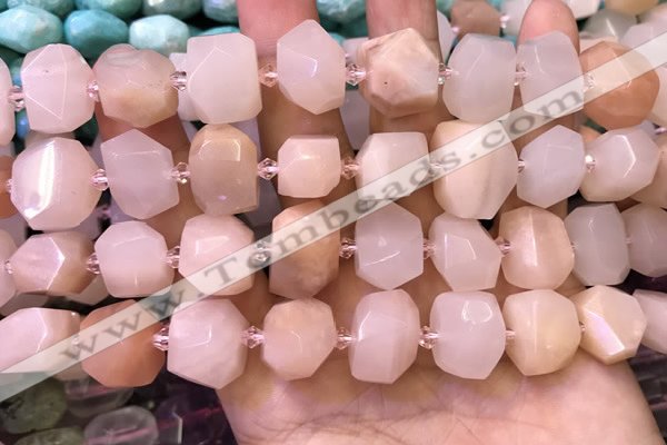 CNG8595 12*16mm - 13*18mm faceted nuggets pink aventurine beads