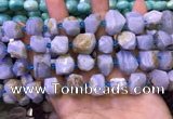 CNG8599 12*16mm - 13*18mm faceted nuggets blue lace agate beads