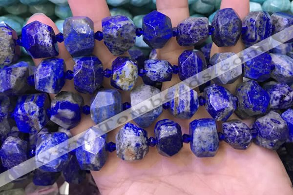 CNG8601 12*16mm - 13*18mm faceted nuggets lapis lazuli beads