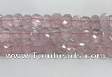 CNG8611 10*13mm - 12*16mm faceted freeform rose quartz beads