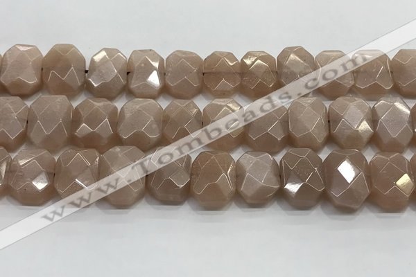 CNG8616 10*13mm - 12*16mm faceted freeform moonstone beads