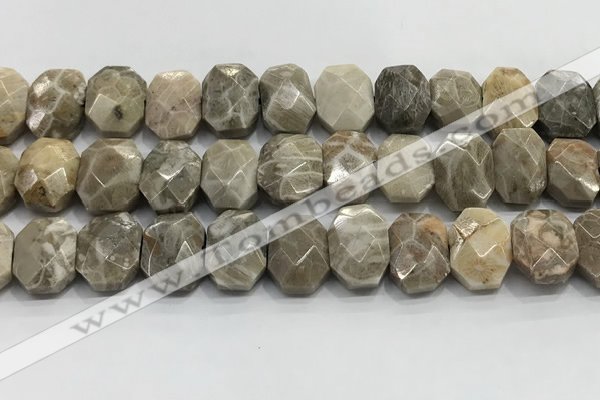 CNG8623 10*13mm - 12*16mm faceted freeform chrysanthemum agate beads